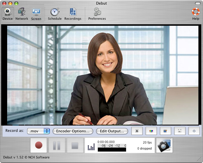Video recording software