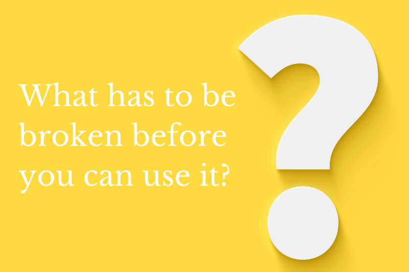Amazon Quiz- What has to be broken before it can be used it?