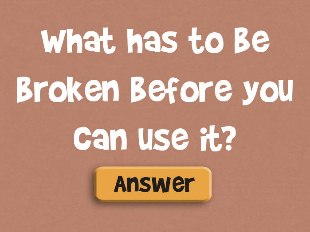 Amazon Quiz- What has to be broken before you can use it?
