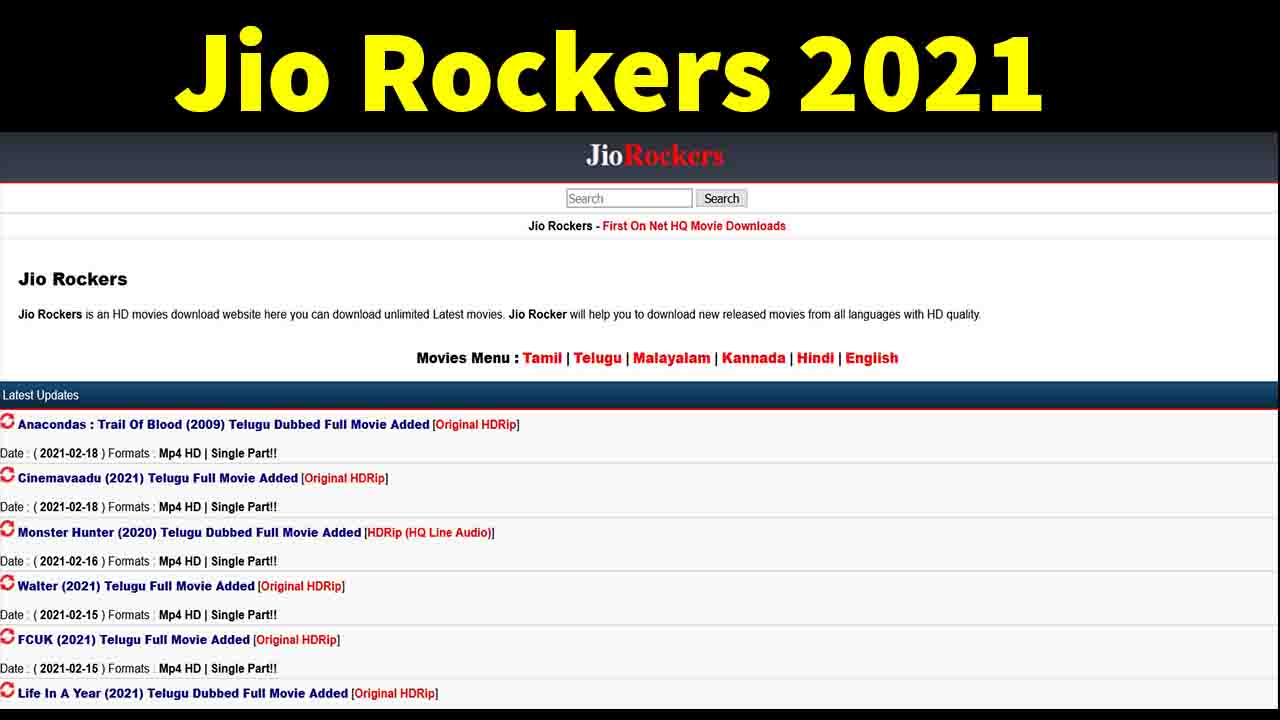 The Truth You Should Know About Jio Rockers 2021 Telugu Movies