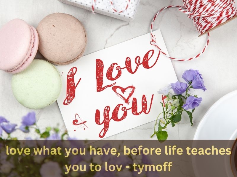 Love What You hHave, Before Life Teaches You To lov – tymoff