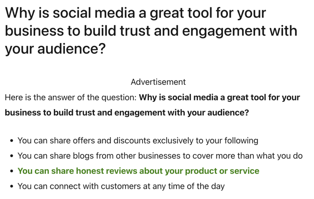 Why is social media a great tool for your business to build trust and engagement with your audience?
